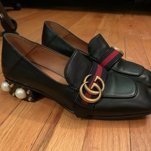 Gucci Women’s Leather Mid-Heel Loafer